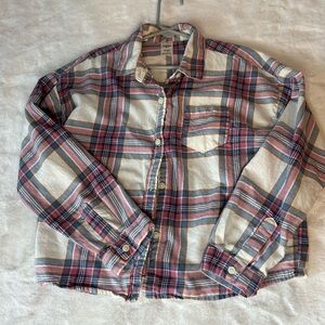 OshKosh Plaid Button Up Shirt Boys Size 8 Youth